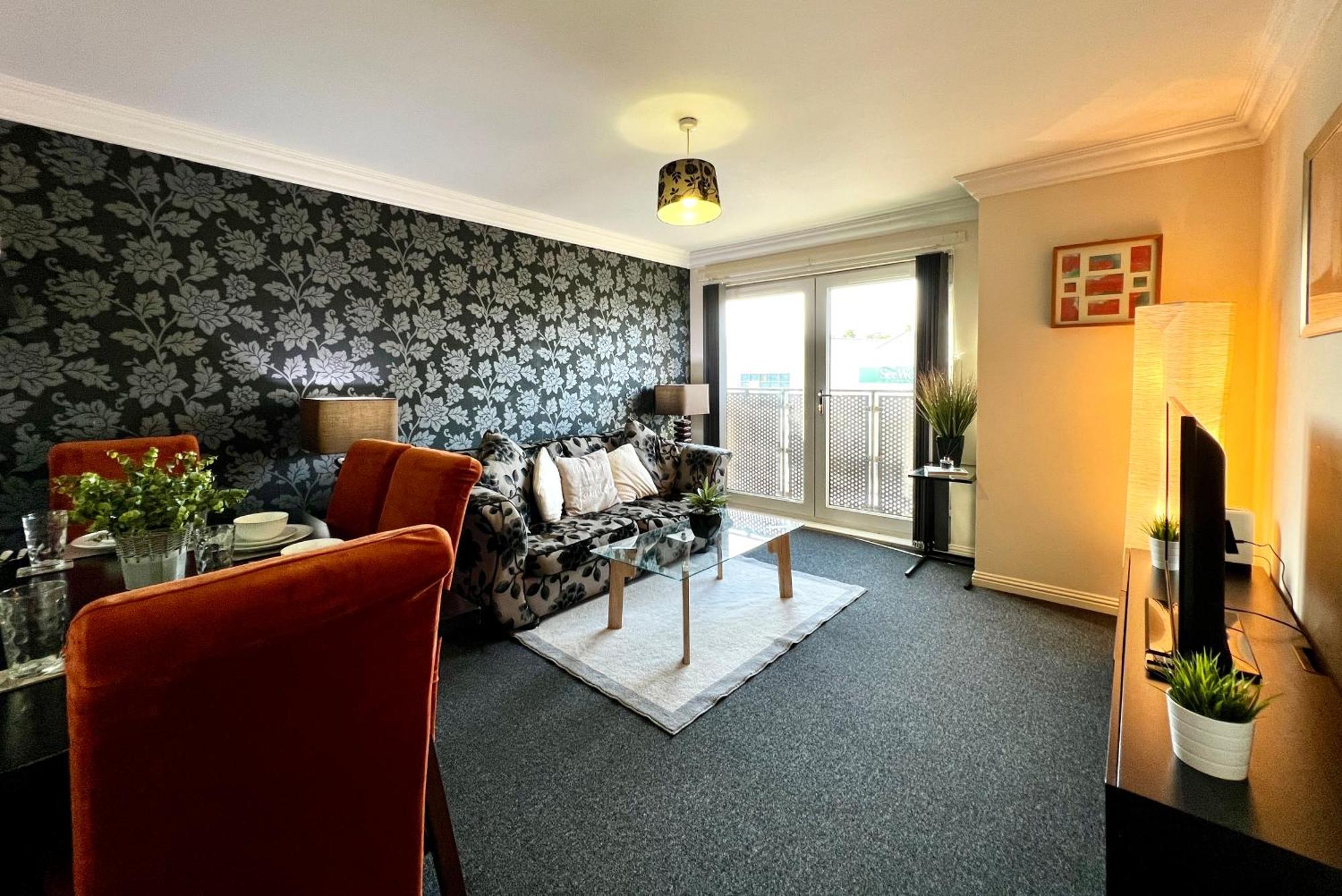 Stylish Modern Flat With Juliet Balcony & Parking Lägenhet Glasgow Exteriör bild